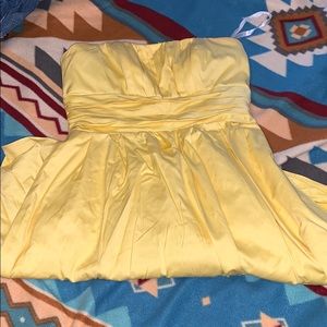 Short, David’s Bridal ruched dress